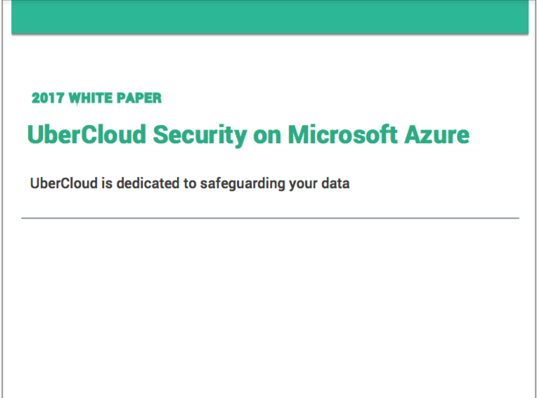 UberCloud Security